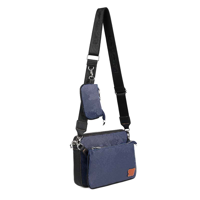 New Designer Men's Versatile Classic Embossed PU Triple-Piece Shoulder Crossbody Bag Black embossed Messenger bag bag trio, White
New Designer Men's Versatile Classic Embossed PU Triple-Piece Shoulder Crossbody Bag Black embossed Messenger bag bag trio, White