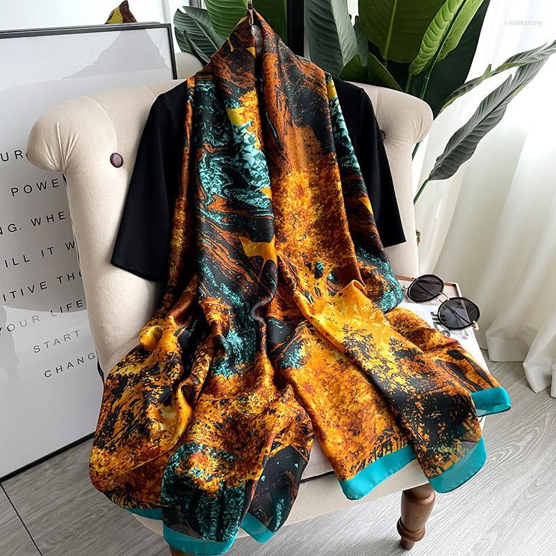 Scarves 2023 Winter Oil Painting Luxury Dustproof Print Shawls Fashion Sunscreen Beach Towel Satin 180X90CM Bandanna
Scarves 2023 Winter Oil Painting Luxury Dustproof Print Shawls Fashion Sunscreen Beach Towel Satin 180X90CM Bandanna