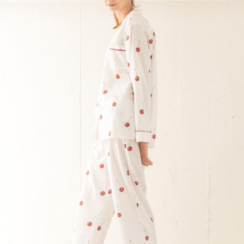 Women' Sleepwear 2023 Japanese Autumn Winter Women' Sleep Cherry Printed Long Sleeved Trousers Two Piece Pajamas Sets Loose Home Wear, Pink cherry
Women' Sleepwear 2023 Japanese Autumn Winter Women' Sleep Cherry Printed Long Sleeved Trousers Two Piece Pajamas Sets Loose Home Wear, Pink cherry
