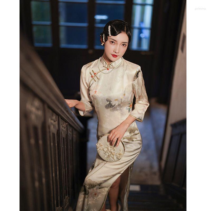 Ethnic Clothing Elegant Improved Autumn Qipao Women Vintage Style Cheongsam Traditional Long Sleeve Young Girl Dress Modern
Ethnic Clothing Elegant Improved Autumn Qipao Women Vintage Style Cheongsam Traditional Long Sleeve Young Girl Dress Modern