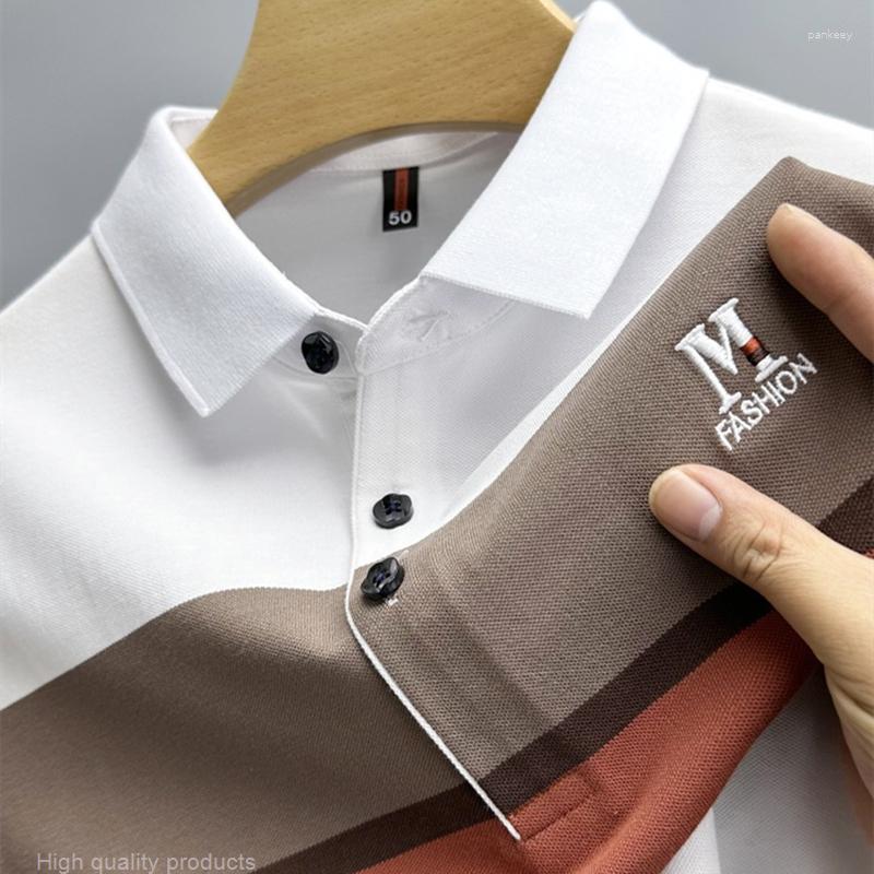 Men's Polos 2023 Baru Nyaman Katun Garis POLO Lengan Pendek T-shirt Rekreasi Remaja Tren Bordir Paulus Kemeja Pakaian Pria, White
Men's Polos 2023 Baru Nyaman Katun Garis POLO Lengan Pendek T-shirt Rekreasi Remaja Tren Bordir Paulus Kemeja Pakaian Pria, White