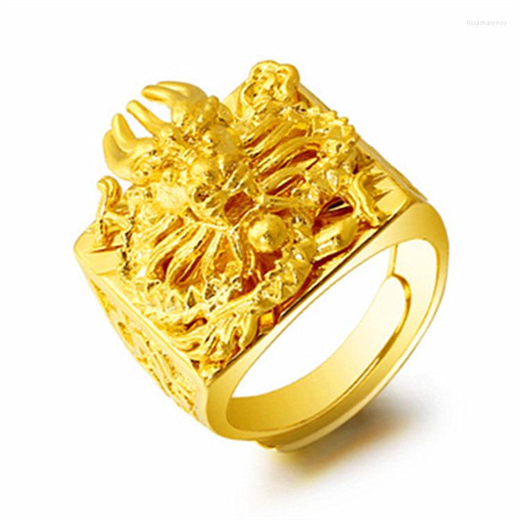 Cluster Rings Never Fade Original Solid 18K Gold Gloss 3D Faucet For Men Bro Father Male Wedding Birthday Fine Jewelry Gifts
Cluster Rings Never Fade Original Solid 18K Gold Gloss 3D Faucet For Men Bro Father Male Wedding Birthday Fine Jewelry Gifts