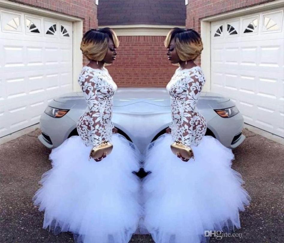 2018 African White Mermaid Lace Prom Dresses for Black Girls Long Sleeves Ruffles Tulle Floor Length Plus Size Evening Prom Gowns 6624112, Dark green
2018 African White Mermaid Lace Prom Dresses for Black Girls Long Sleeves Ruffles Tulle Floor Length Plus Size Evening Prom Gowns 6624112, Dark green