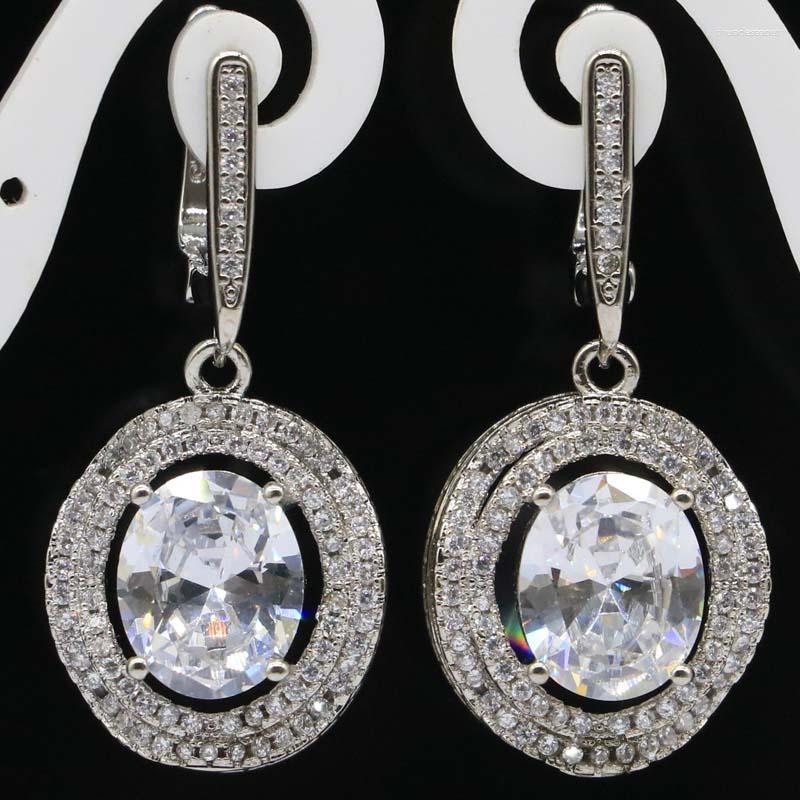 Dangle Earrings 35x16mm High Trendy Polished Shiny Jewelry White Sapphire CZ Gift Females Wedding Silver
Dangle Earrings 35x16mm High Trendy Polished Shiny Jewelry White Sapphire CZ Gift Females Wedding Silver
