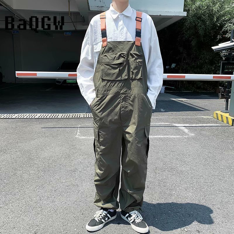 Men's Jeans Korean Style Retro Onepiece Overalls Men Loose Buckle Button with Straps Pocket Jumpsuit Casual Long Pants Black Green Outfits 230628, Army green
Men's Jeans Korean Style Retro Onepiece Overalls Men Loose Buckle Button with Straps Pocket Jumpsuit Casual Long Pants Black Green Outfits 230628, Army green