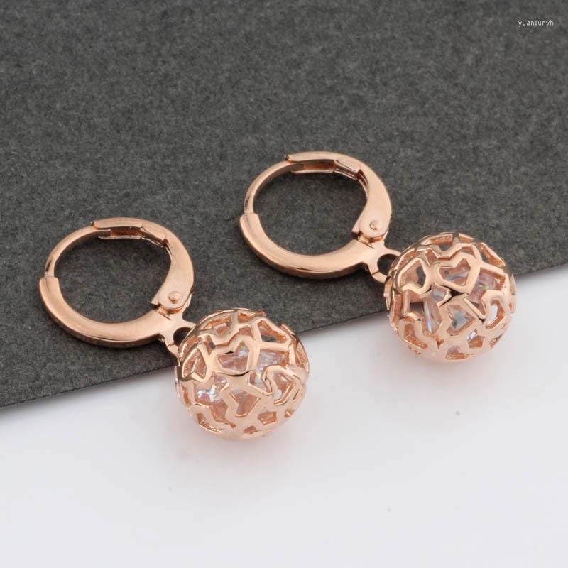 Dangle Earrings Arrivals Rose Gold Color Spherical Natural Zircon Women Wedding Party Jewelry 2023 Trend Luxury
Dangle Earrings Arrivals Rose Gold Color Spherical Natural Zircon Women Wedding Party Jewelry 2023 Trend Luxury