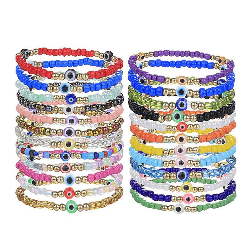 Charm Bracelets Evil Turkish Eye Bracelet Handmade Rope Chain Colorf Crystal Rice Beaded Elastic For Women Mens Drop Delivery Jewelry Dhjp7
Charm Bracelets Evil Turkish Eye Bracelet Handmade Rope Chain Colorf Crystal Rice Beaded Elastic For Women Mens Drop Delivery Jewelry Dhjp7
