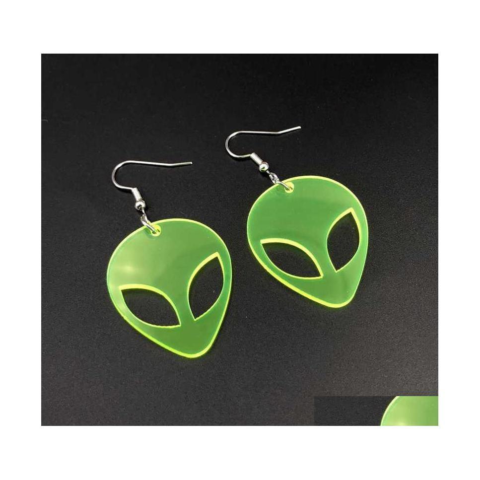 Charm Earring Transparent Fluorescent Green Alien Earrings Personality Nightclub Acrylic Female Fashion Jewelry Drop Delivery Div Dhymw
Charm Earring Transparent Fluorescent Green Alien Earrings Personality Nightclub Acrylic Female Fashion Jewelry Drop Delivery Div Dhymw