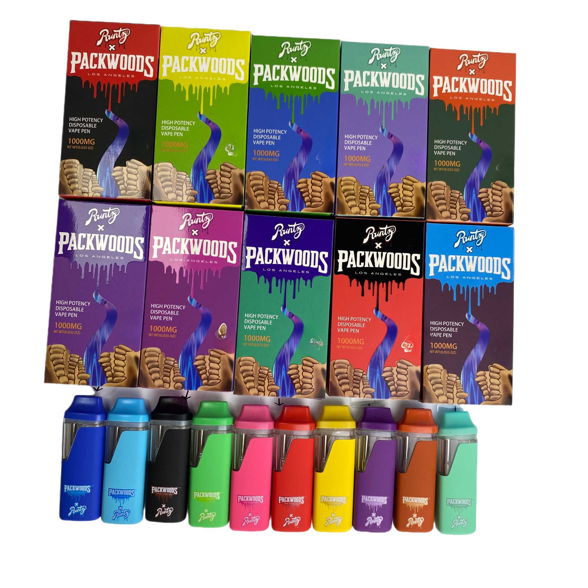 Popular Runtz x Packwoods Disposable vape pensElectronic Cigarettes 380mAh E cigarettes Rechargeable Battery Empty Vape Pen 1ML Vaporizer with Drawer box Packing
Popular Runtz x Packwoods Disposable vape pensElectronic Cigarettes 380mAh E cigarettes Rechargeable Battery Empty Vape Pen 1ML Vaporizer with Drawer box Packing