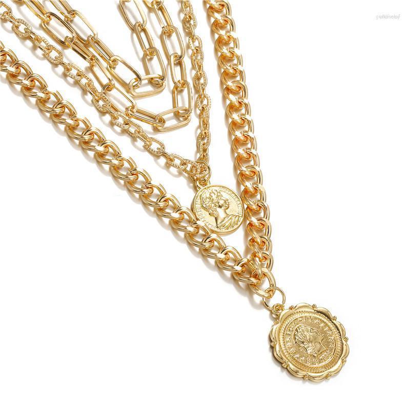 Choker Chokers Punk Gold Portrait Coin Pendant Necklace For Women Cuban Multilayered Chunky Thick Chain Necklaces Gothtic JewelryChokers Gor
Choker Chokers Punk Gold Portrait Coin Pendant Necklace For Women Cuban Multilayered Chunky Thick Chain Necklaces Gothtic JewelryChokers Gor