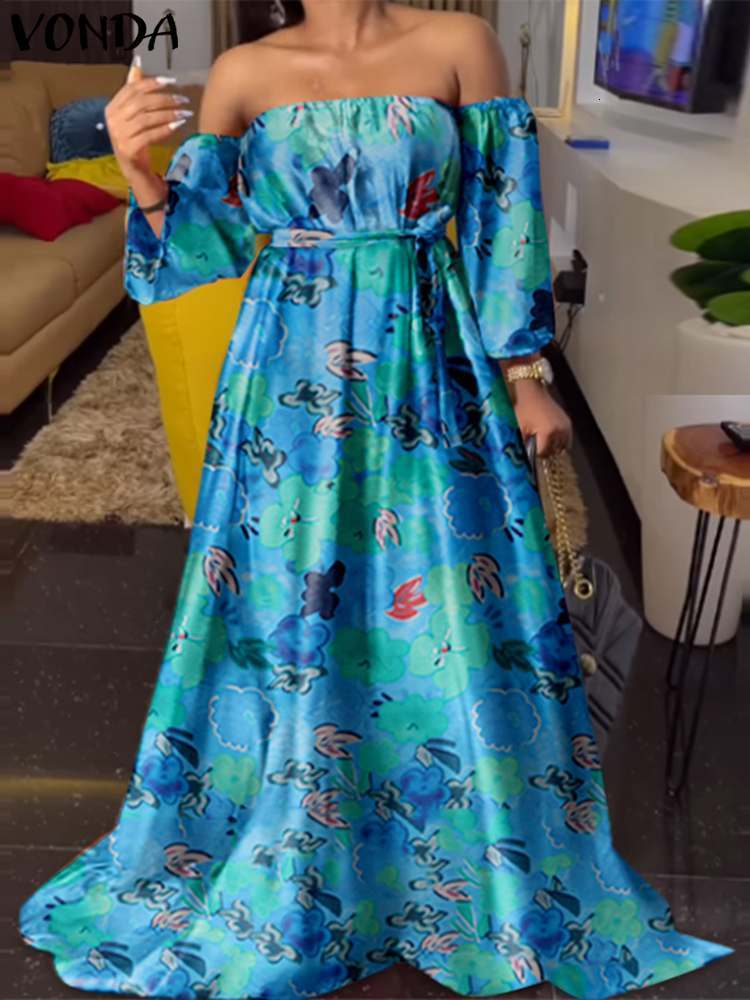 Plus size Dresses Size 5XL VONDA Dress 2023 Women Summer Floral Printed Maxi Sundress Sexy Off Shoulder 34 Sleeve Casual Vestidos Belted 230627, Orange
Plus size Dresses Size 5XL VONDA Dress 2023 Women Summer Floral Printed Maxi Sundress Sexy Off Shoulder 34 Sleeve Casual Vestidos Belted 230627, Orange