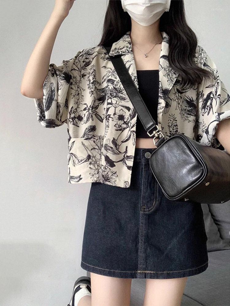 Women' Blouses Chic Grunge Fashion Printing Short Sleeve Women Blouse Y2k Aesthetic Single Breasted Shirts 2023 Summer All Match Casual, As photo
Women' Blouses Chic Grunge Fashion Printing Short Sleeve Women Blouse Y2k Aesthetic Single Breasted Shirts 2023 Summer All Match Casual, As photo