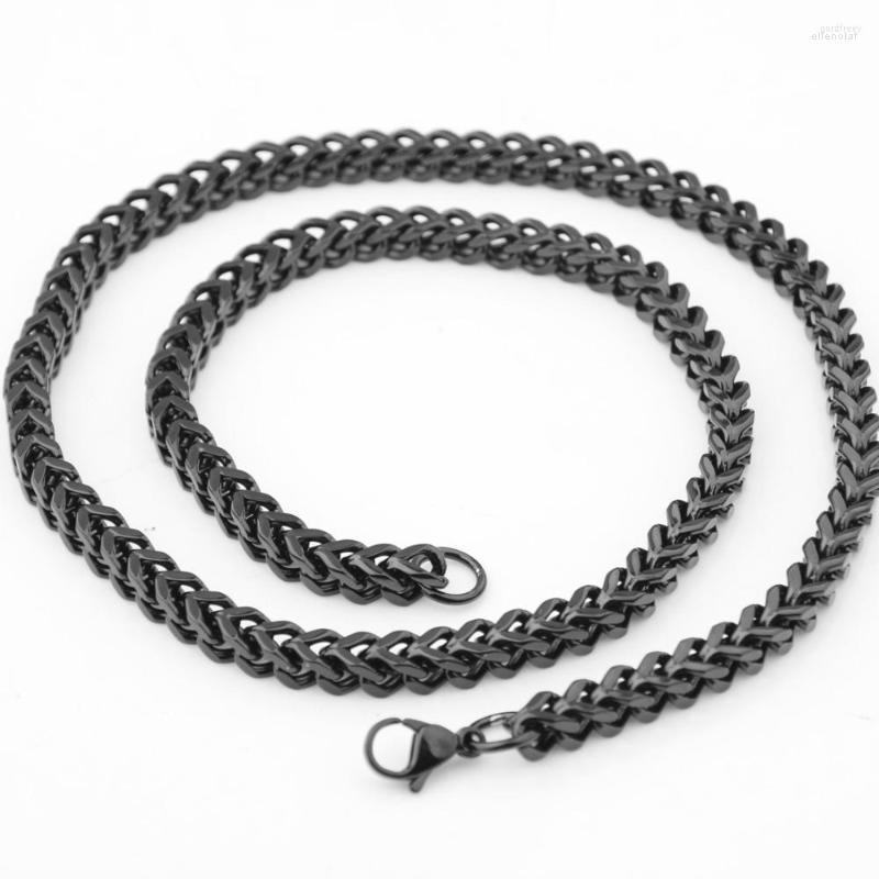 Chains 6MM Personality Design Stainless Steel Black Tone Lobster Buckle Figaro Wheat Link Chain Men's Women's Necklace 23.6"
Chains 6MM Personality Design Stainless Steel Black Tone Lobster Buckle Figaro Wheat Link Chain Men's Women's Necklace 23.6"