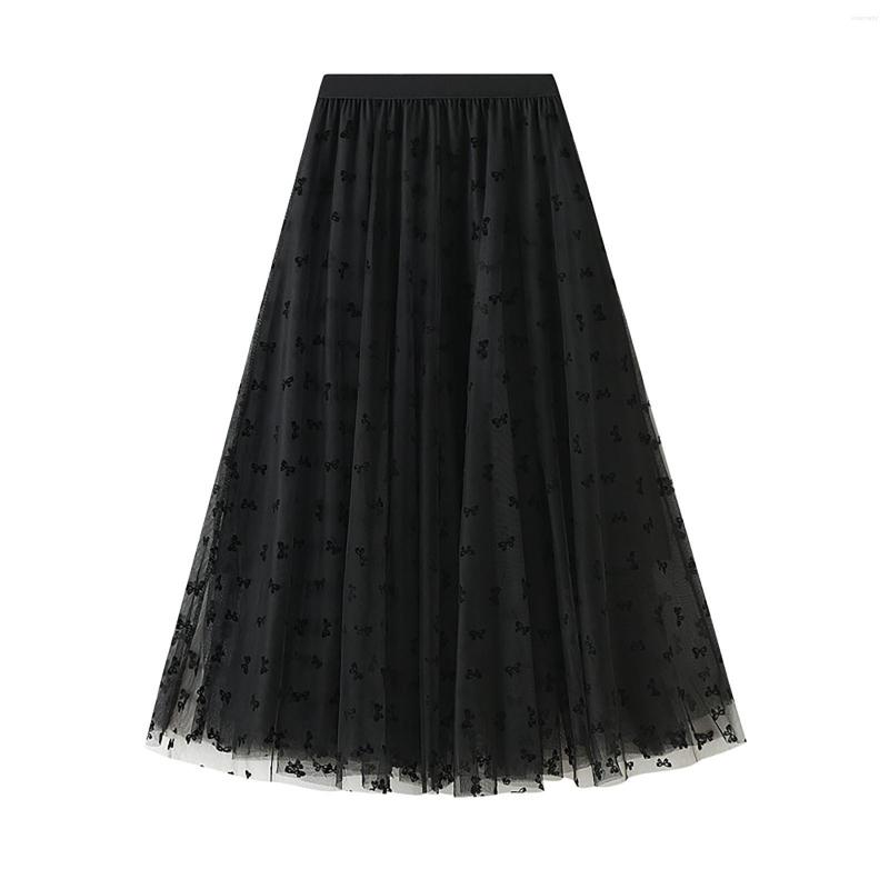 Skirts Long Wrap Skirt For Women 2023 Ladies Flocked Bow Mesh Mid-Calf Length High Waist Gauze Chiffon Vestido De Mujer Medio, Beige
Skirts Long Wrap Skirt For Women 2023 Ladies Flocked Bow Mesh Mid-Calf Length High Waist Gauze Chiffon Vestido De Mujer Medio, Beige