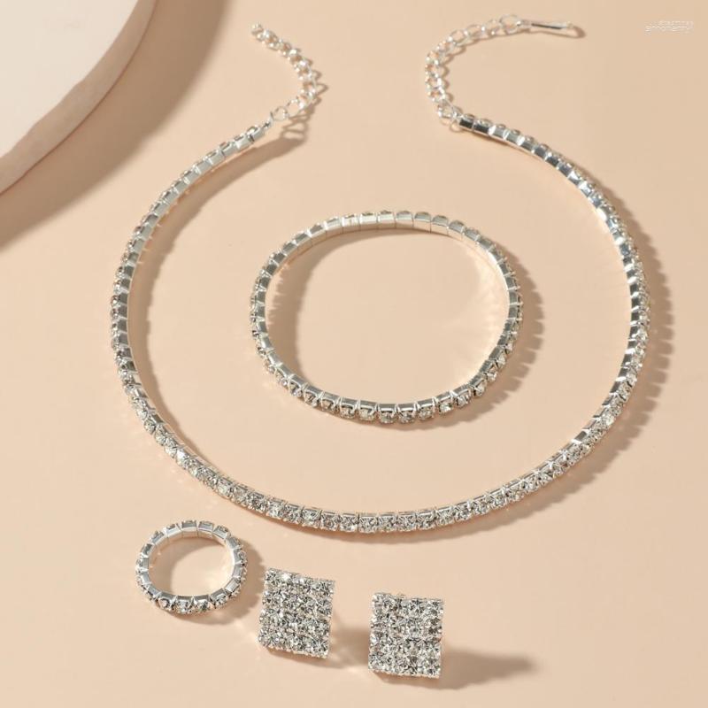 Necklace Earrings Set Stylish Elegant Skin-Touch Gothic Lady Bracelet Ring Choker Wedding Jewelry 4Pcs/Set, Picture shown
Necklace Earrings Set Stylish Elegant Skin-Touch Gothic Lady Bracelet Ring Choker Wedding Jewelry 4Pcs/Set, Picture shown