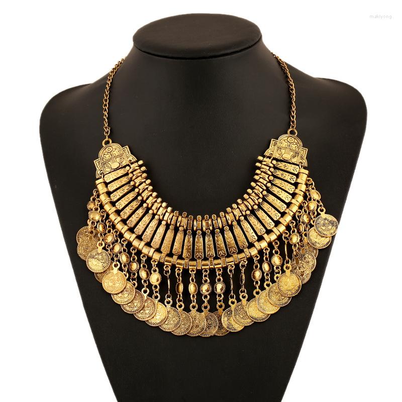 Pendant Necklaces Semi-circular Arc Line With Rectangular Metal Strips Connecting Multiple Ancient Coins Tassel Choker
Pendant Necklaces Semi-circular Arc Line With Rectangular Metal Strips Connecting Multiple Ancient Coins Tassel Choker