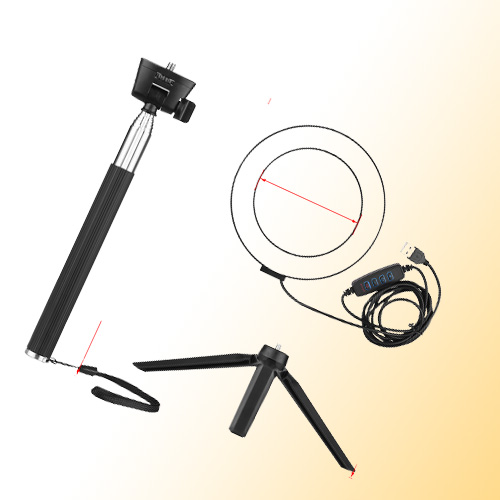 6 Inch Mini LED Ring Light Pography Lamp Dimmable 3 Lighting Modes Mini Desktop Tripod Ballhead for Selfie Pography