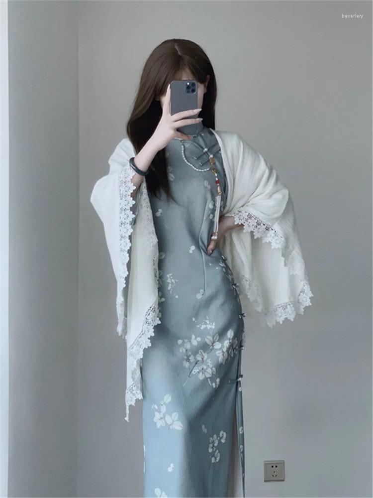 Ethnic Clothing Spring Elegance Young Girls Qipao Asian Dress Women Slim Chinese Style Vintage Fashion Modern Light Green Cheongsam 2023
Ethnic Clothing Spring Elegance Young Girls Qipao Asian Dress Women Slim Chinese Style Vintage Fashion Modern Light Green Cheongsam 2023