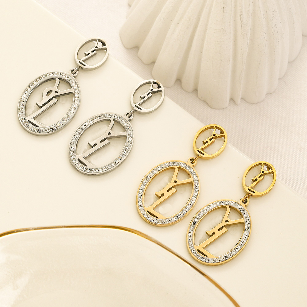 Gold Plated 2023 Designer Earrings Design for Women Stainless Steel no Fade Diamond earring High Quality jewelry 18K Gold Summer Love Wedding Travel Earrings
Gold Plated 2023 Designer Earrings Design for Women Stainless Steel no Fade Diamond earring High Quality jewelry 18K Gold Summer Love Wedding Travel Earrings