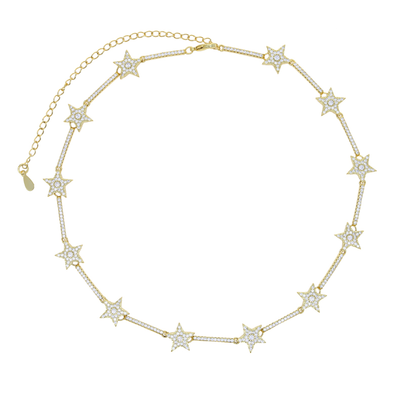 new arrival star wedding Necklace High Quality women lady Iced Out Zirconia Fashion gift Jewelry