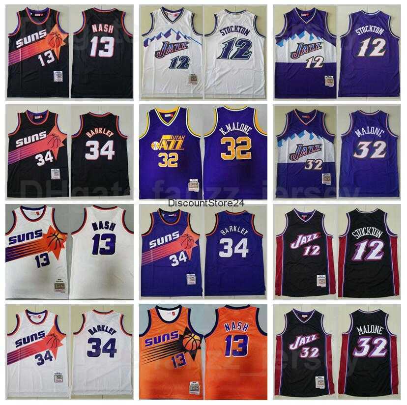 NBAs Retro Basketball Mitchell Ness Charles Barkley Vintage Jersey 34 Karl Malone 32 John Stockton 12 Steve Nash 13 Color Purple Black White Orange Stitched Top
NBAs Retro Basketball Mitchell Ness Charles Barkley Vintage Jersey 34 Karl Malone 32 John Stockton 12 Steve Nash 13 Color Purple Black White Orange Stitched Top