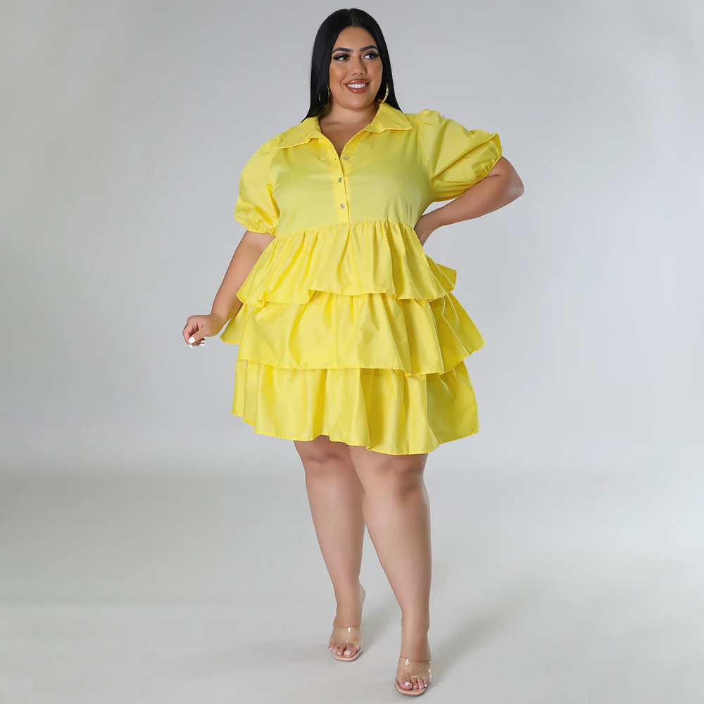 Plus size Dresses Size Elegant Mini In Dres Ruffle Solid Club Outfit Casual Luxury Gown 2023 Summer Trendy Evening Party Dress 230627, Yellow
Plus size Dresses Size Elegant Mini In Dres Ruffle Solid Club Outfit Casual Luxury Gown 2023 Summer Trendy Evening Party Dress 230627, Yellow