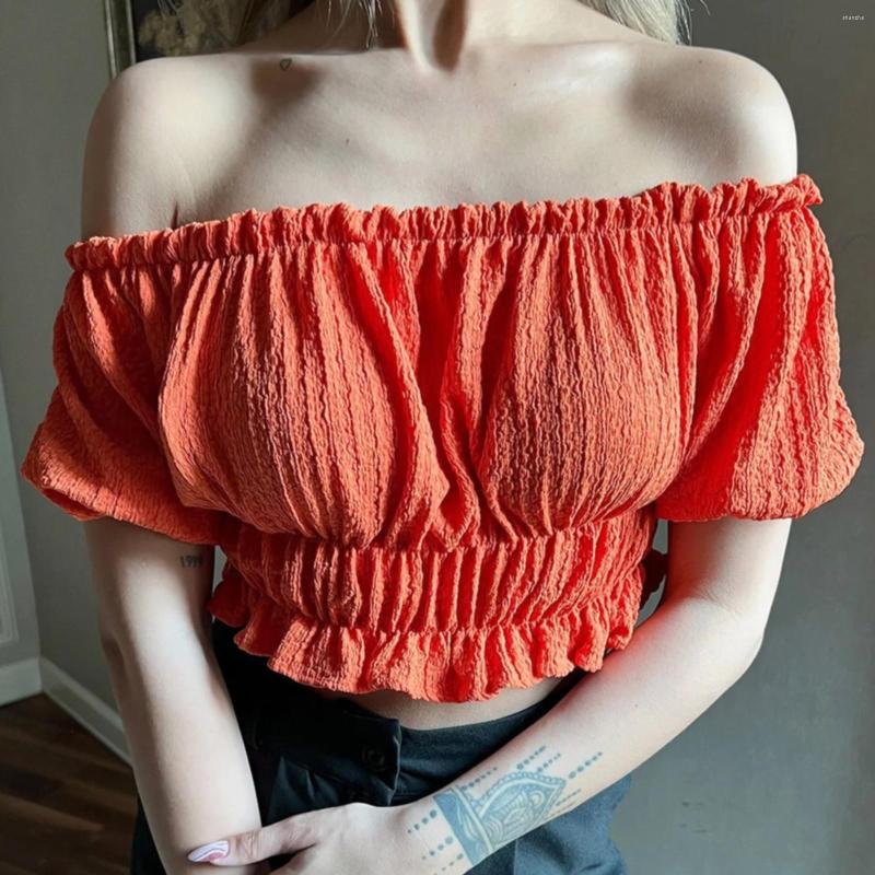 Women's Blouses Streetwear Solid Crop Tops Fashion Woman Blouse 2023 Elegant Short Puff Sleeve Off Shoulder Shirts Tucked Waist Tunic, White
Women's Blouses Streetwear Solid Crop Tops Fashion Woman Blouse 2023 Elegant Short Puff Sleeve Off Shoulder Shirts Tucked Waist Tunic, White