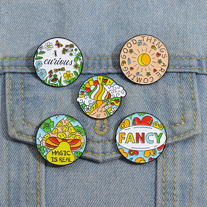 

Mushrooms Enamel Pins Custom Brooches Lapel Badges Plant Jewelry Gift for Kids Friends, Pick colors and quantity