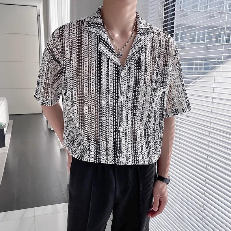 Men's Casual Shirts Black White Striped Men Baggy Shirt Summer Short Sleeve Retro Hawaiian Man Business Single Pocket Button Up Chemise, Blackwhite
Men's Casual Shirts Black White Striped Men Baggy Shirt Summer Short Sleeve Retro Hawaiian Man Business Single Pocket Button Up Chemise, Blackwhite