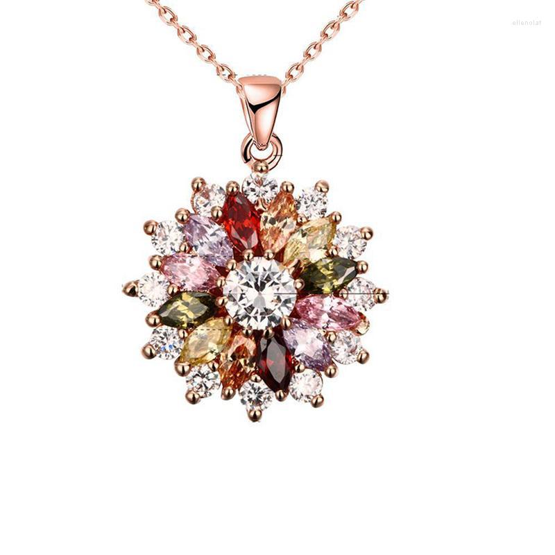 Chains Ant Angel Ladies Flower Crystal Necklace Fashion Trend Exquisite Colorful Zircon Drop Shape Clavicle Chain Accessories
Chains Ant Angel Ladies Flower Crystal Necklace Fashion Trend Exquisite Colorful Zircon Drop Shape Clavicle Chain Accessories