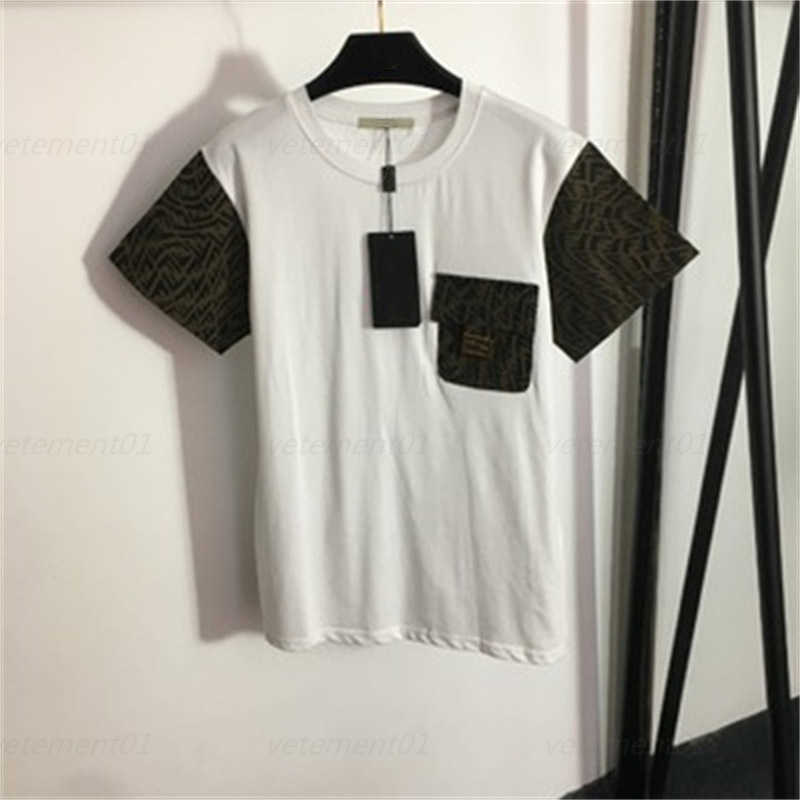 Summer T Shirt Designer Womens Chest Have Pockets Color Blocking Short Sleeve Round Neck Fashion Tshirt Designer Clothes Women
Summer T Shirt Designer Womens Chest Have Pockets Color Blocking Short Sleeve Round Neck Fashion Tshirt Designer Clothes Women