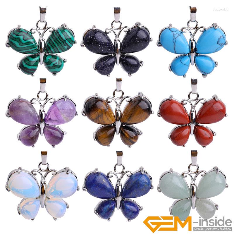 Pendant Necklaces Natural Stone Lapis Lazuli Amethysts Howlite Green Aventurines Charm Butterfly Animal Leather Chain Necklace 19 Inch
Pendant Necklaces Natural Stone Lapis Lazuli Amethysts Howlite Green Aventurines Charm Butterfly Animal Leather Chain Necklace 19 Inch