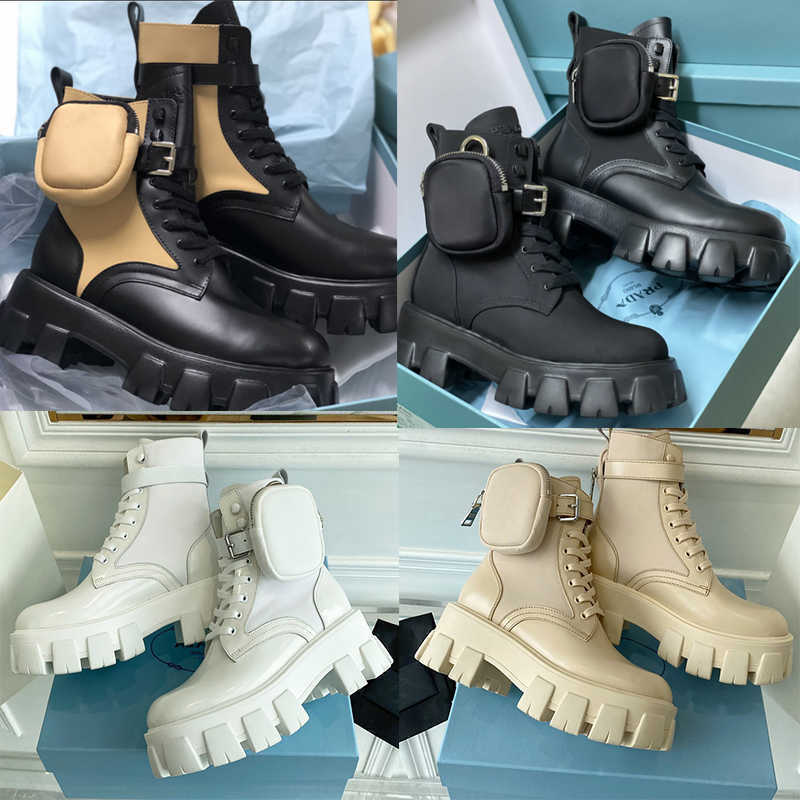 Designer Boots Rois Leather Martin Brushed Nylon Boots Ankle Combat Boots For Women Strap With Removable Nylon Pouch Rubber Tread Sole With Box NO43, Brown
Designer Boots Rois Leather Martin Brushed Nylon Boots Ankle Combat Boots For Women Strap With Removable Nylon Pouch Rubber Tread Sole With Box NO43, Brown