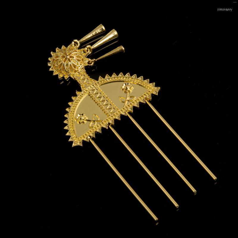 

Hair Clips Ethiopian Trendy Hairpin Gold Color Combs Pin Eritrea Kenya Sticks Habasha Jewelry