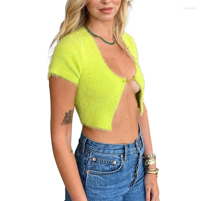 Women' Knits Guangzhou Pure Color Girls Y2K Style Sweet Tight Short Sleeve Cardigan Comfortable Soft Breathable Girl 2023 Cappa, Color 4
Women' Knits Guangzhou Pure Color Girls Y2K Style Sweet Tight Short Sleeve Cardigan Comfortable Soft Breathable Girl 2023 Cappa, Color 4