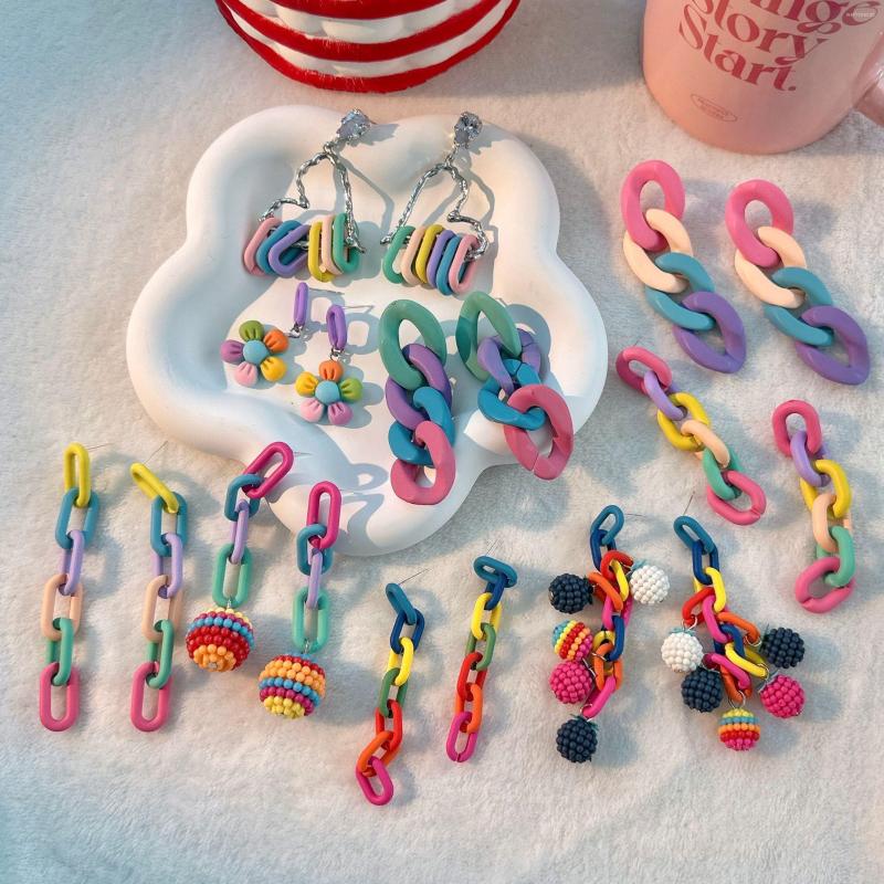 Dangle Earrings Fashionable Candy Colored Women Chain Drop Cute Flower Fruit Acrylic For Girls Luxury Jewelry
Dangle Earrings Fashionable Candy Colored Women Chain Drop Cute Flower Fruit Acrylic For Girls Luxury Jewelry