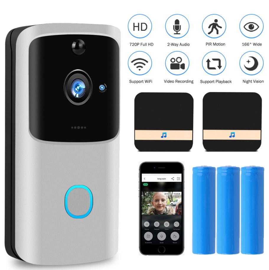 WIFI Doorbell Video Door Intercom 720P HD Wireless Smart Home IP Door Bell Camera Security Alarm IR Night Vision9727504
WIFI Doorbell Video Door Intercom 720P HD Wireless Smart Home IP Door Bell Camera Security Alarm IR Night Vision9727504