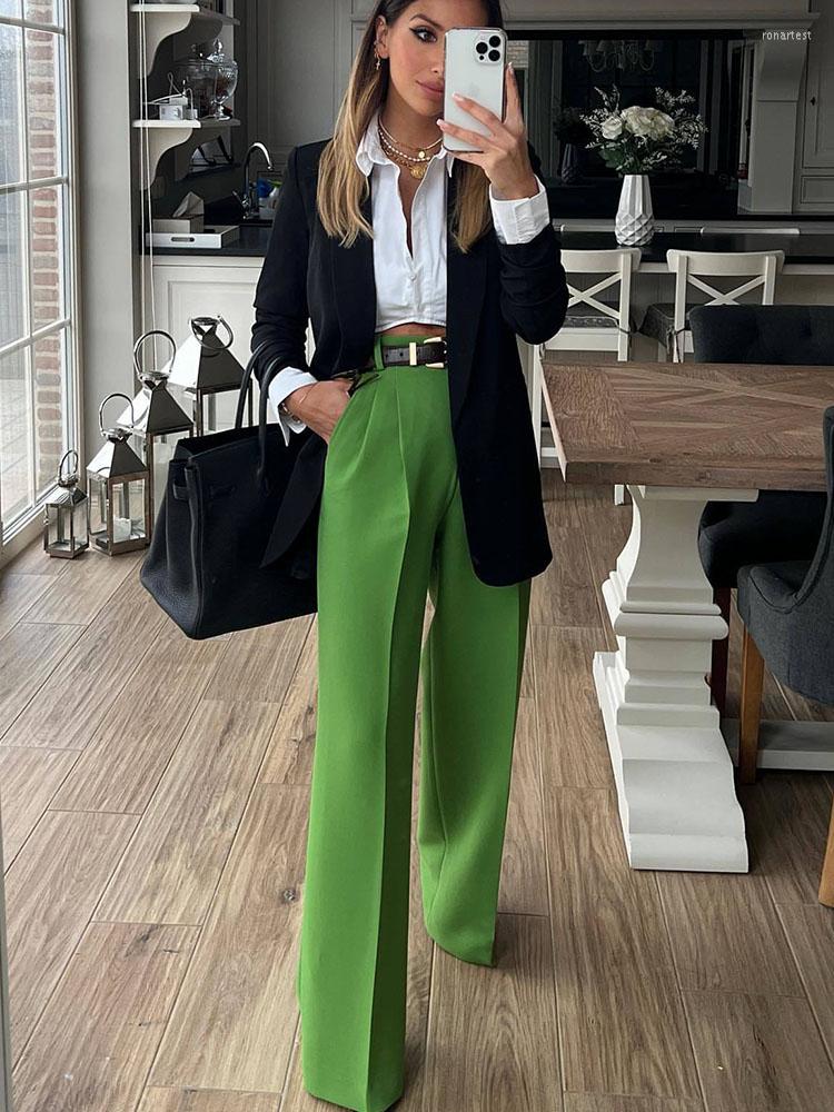 Women' Pants XEASY Women Green Straight 2023 Fashion Pleated Wide Leg Street Casual Office Ladies Chic
Women' Pants XEASY Women Green Straight 2023 Fashion Pleated Wide Leg Street Casual Office Ladies Chic