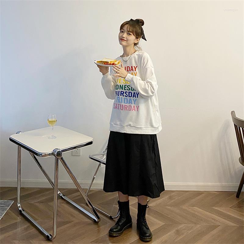 Women's Hoodies Rainbow Letter Printed Women's T-shirts Tops Ladies Ulzzang Loose Round Neck Korean Harajuku For Female, White
Women's Hoodies Rainbow Letter Printed Women's T-shirts Tops Ladies Ulzzang Loose Round Neck Korean Harajuku For Female, White