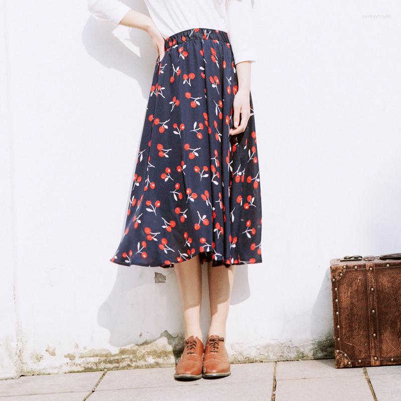 Skirts Womens Customize Cherry Print Chiffon Ladies Casual Elastic Waist A Line Retro Skirt, Black
Skirts Womens Customize Cherry Print Chiffon Ladies Casual Elastic Waist A Line Retro Skirt, Black