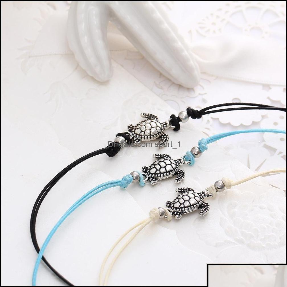 Anklets Hand-Woven Rope Turtle Shape Ankle Chain Adjustable Tricolor Blue White And Black For Men Women Drop Delivery 2021 Jewelry Sp Dhlxs
Anklets Hand-Woven Rope Turtle Shape Ankle Chain Adjustable Tricolor Blue White And Black For Men Women Drop Delivery 2021 Jewelry Sp Dhlxs