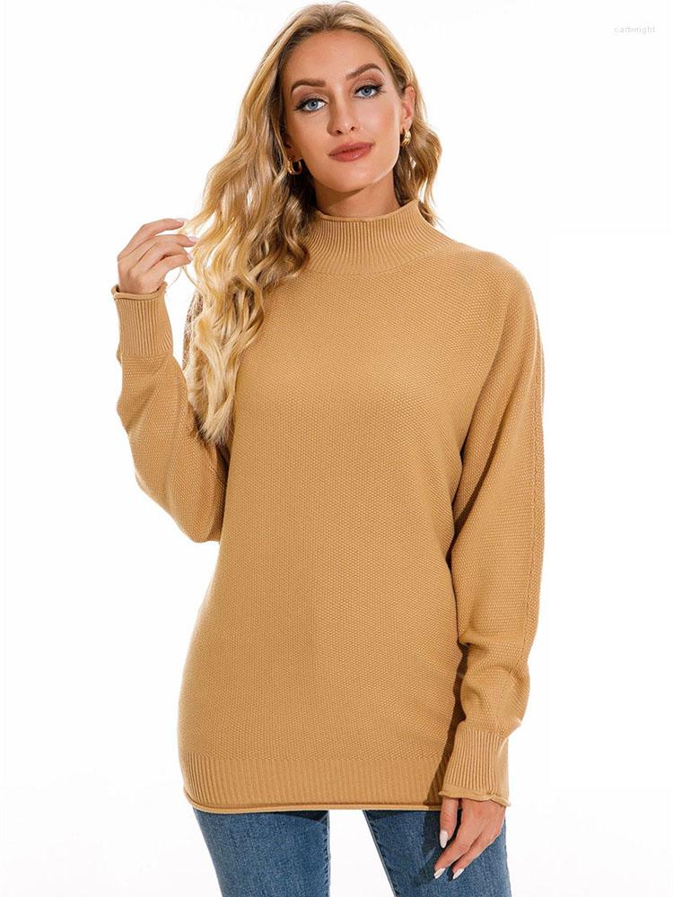 Women's Sweaters 2023 Autumn Winter Knit Sweater Women Oversize Pullover Tops Solid Bat-sleeve Half-high Collar Loose Female Base Shirt, Mustard yellow
Women's Sweaters 2023 Autumn Winter Knit Sweater Women Oversize Pullover Tops Solid Bat-sleeve Half-high Collar Loose Female Base Shirt, Mustard yellow