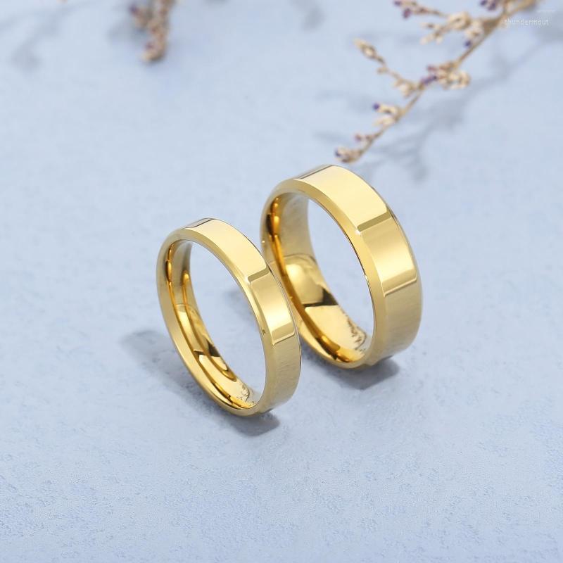 Wedding Rings 4/6mm Wide Stainless Steel Beveled Edge Polishing Gold Black Silver Color Lover Couple Simple Wholesale
Wedding Rings 4/6mm Wide Stainless Steel Beveled Edge Polishing Gold Black Silver Color Lover Couple Simple Wholesale