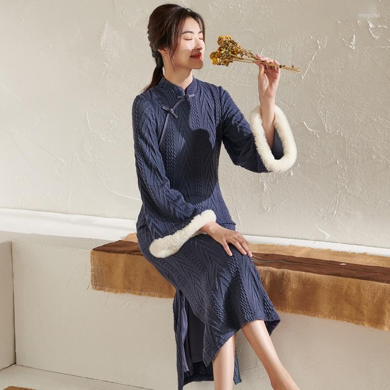 Ethnic Clothing Qipao Traditional Chinese Oriental Dress Women Cheongsam Sexy Modern Female Winter Kintted Asian 12836
Ethnic Clothing Qipao Traditional Chinese Oriental Dress Women Cheongsam Sexy Modern Female Winter Kintted Asian 12836