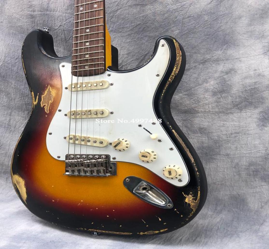 Top Sell 1962 3 Tone Sunburst Heavy Relic ST Electric Guitar Masterbuilt Chili Peppers John Frusciante Vintage Green Konb SSS3511025
Top Sell 1962 3 Tone Sunburst Heavy Relic ST Electric Guitar Masterbuilt Chili Peppers John Frusciante Vintage Green Konb SSS3511025
