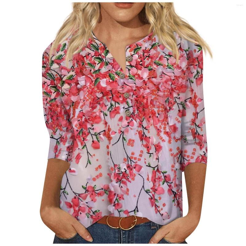 Women' T Shirts 2023 Women' 3/4 Sleeve For Women Cute Flowers Print Graphic Tees Blouses Casual Plus Size Basic Tops Pullover, Watermelon red
Women' T Shirts 2023 Women' 3/4 Sleeve For Women Cute Flowers Print Graphic Tees Blouses Casual Plus Size Basic Tops Pullover, Watermelon red