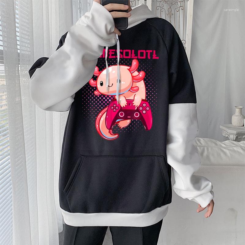 Men's Hoodies Gamesolotl Gamer Cute Cartoon Axolotl Graphic Pullover Tops Aesthetics Print Unisex Winter Fake Two Piece Men Sweatshirt, Black
Men's Hoodies Gamesolotl Gamer Cute Cartoon Axolotl Graphic Pullover Tops Aesthetics Print Unisex Winter Fake Two Piece Men Sweatshirt, Black