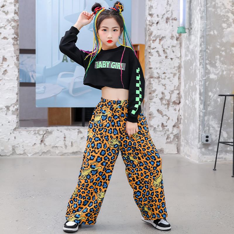 Stage Wear Jazz Dance Costumes For Kids Long Sleeved Crop Leopard Pants Hiphop Outfits Performance Rave Clothes Hip Hop DQS8558, Top
Stage Wear Jazz Dance Costumes For Kids Long Sleeved Crop Leopard Pants Hiphop Outfits Performance Rave Clothes Hip Hop DQS8558, Top