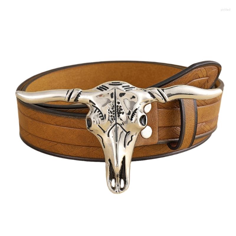 Belts Wear-Resistant Man Belt With Stereo Bull Head Buckle Male Coat Trouser Waistband, 105cm
Belts Wear-Resistant Man Belt With Stereo Bull Head Buckle Male Coat Trouser Waistband, 105cm