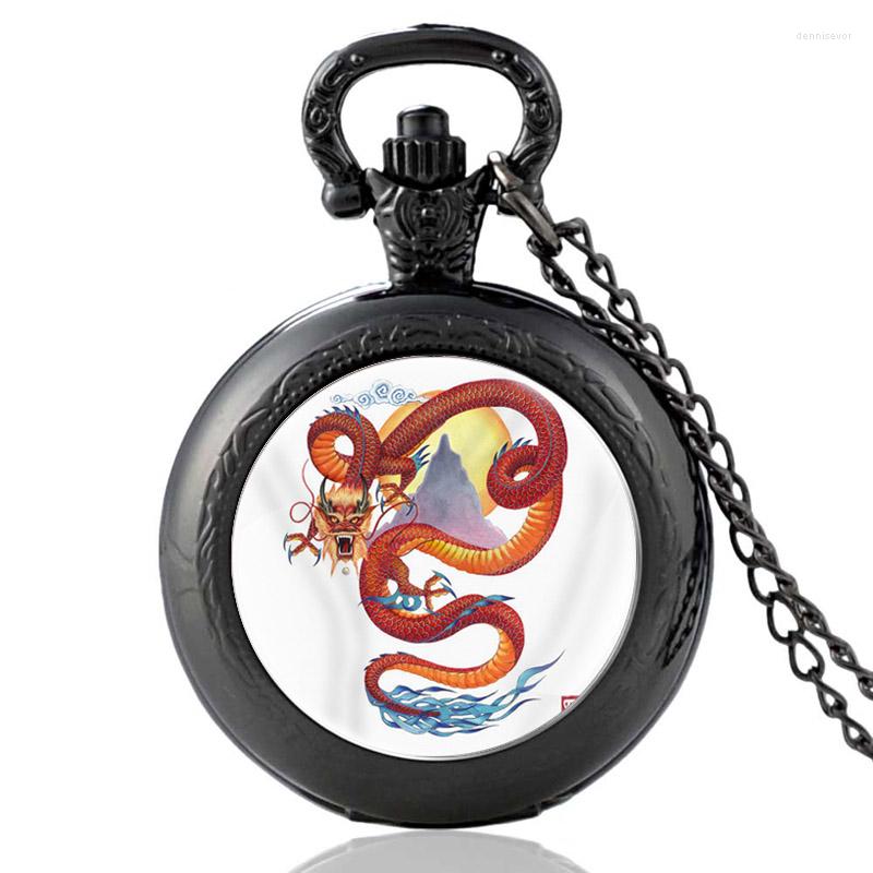 Pocket Watches Classic Chinese Oriental Dragon Black Vintage Quartz Watch Men Women Pendant Necklace Hours Clock Gifts
Pocket Watches Classic Chinese Oriental Dragon Black Vintage Quartz Watch Men Women Pendant Necklace Hours Clock Gifts